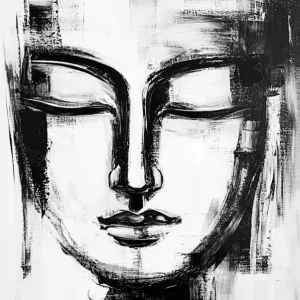 Zwart-Wit Stilte - Canvas / 30x40 Meilleur Choix