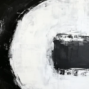 Achetez Aujourd’hui Zwart-Wit Dynamiek - Olieverf / 60x80