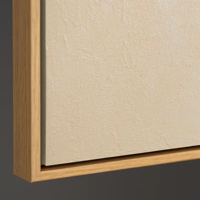 Zacht abstract schilderij in aardetinten – handgeschilderde textuur wandkunst - 140x100 houten frame Acheter Direct