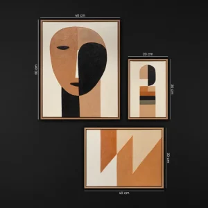 3D Abstracte Wanddecoratie Set (3–9 stuks) – Handgeschilderd Reliëf | YS Art - 3 Bilder Dernière Chance