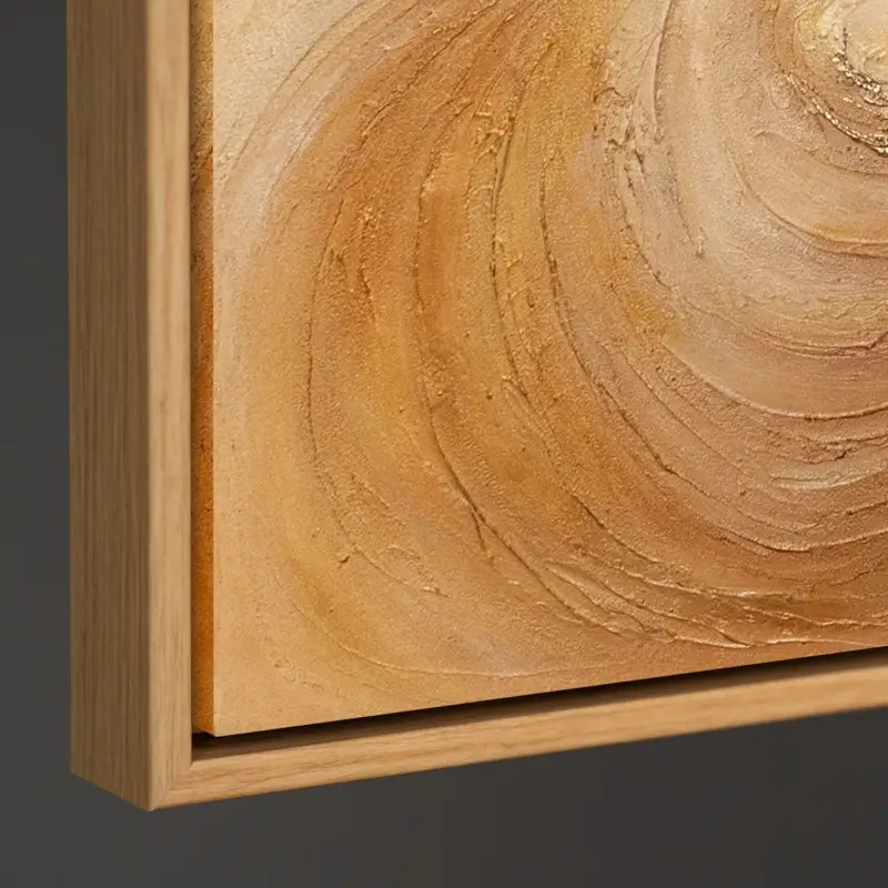 Vente Directe Handgeschilderd schilderij „Grenzen der Illusion“ – Moderne wandkunst op doek - 140x100 Houtlook Lijst