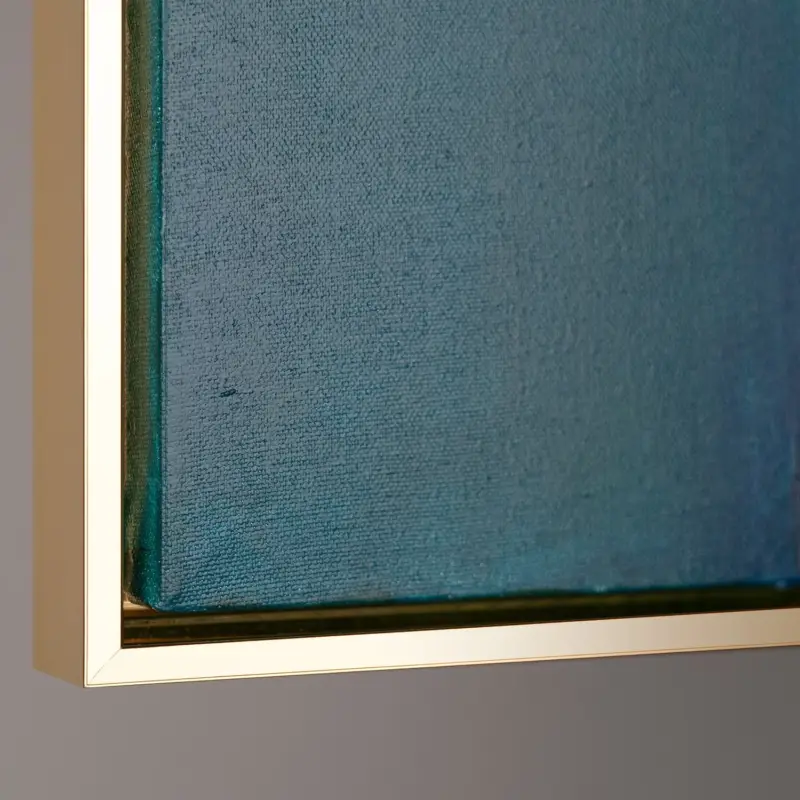 Vente Directe Abstract acryl schilderij met lijst "Geometric Illusion II" - 120x80 met gouden lijst