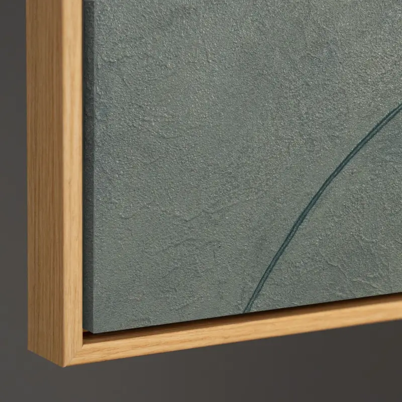 3D Abstracte Wanddecoratie met Reliëf – Handgeschilderd Schilderij | YS Art - 120x80 houten frame Réduction