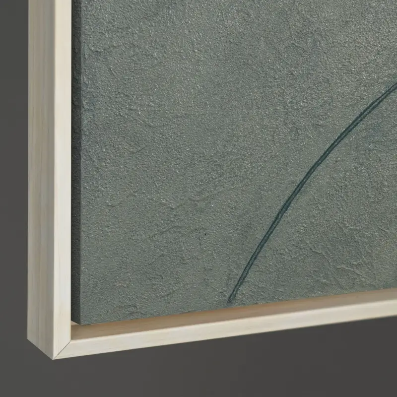 3D Abstracte Wanddecoratie met Reliëf – Handgeschilderd Schilderij | YS Art - 120x80 Beige lijst Commander Maintenant