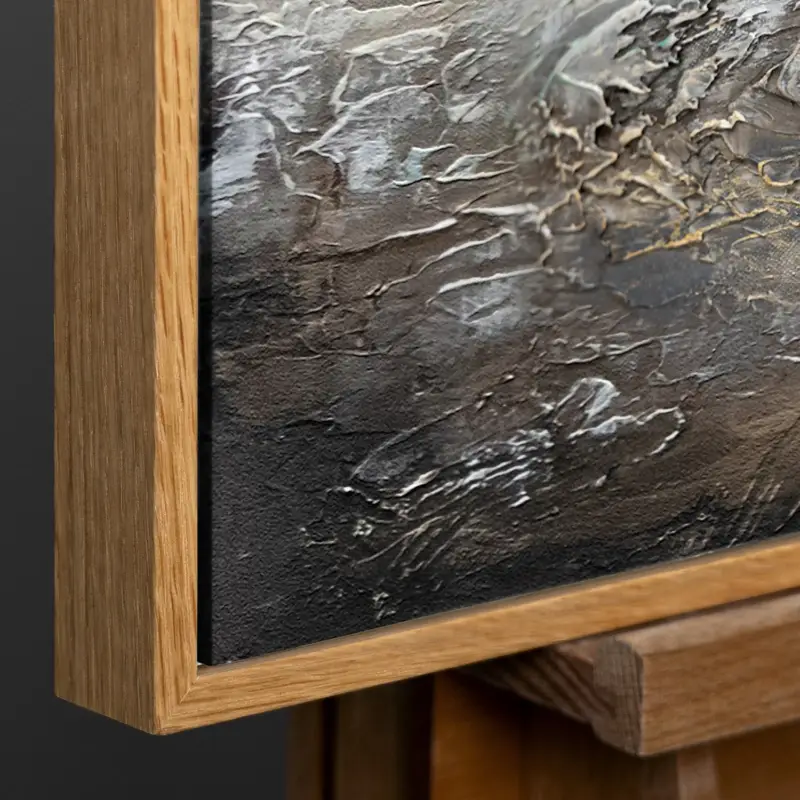 Vente Directe Acryl schilderijen op canvas handgeschilderd "Surfen" 150x50cm - 150x50 Natur Holz Rahmen