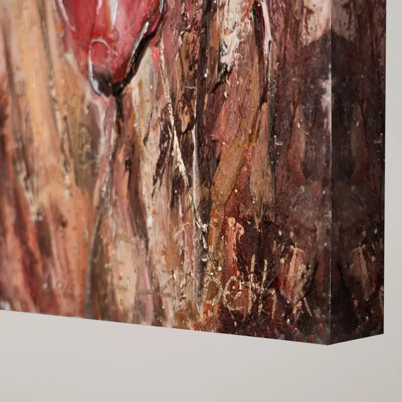 Top Vente Bloemen acryl schilderijen op canvas "Klaproos" - 140x70