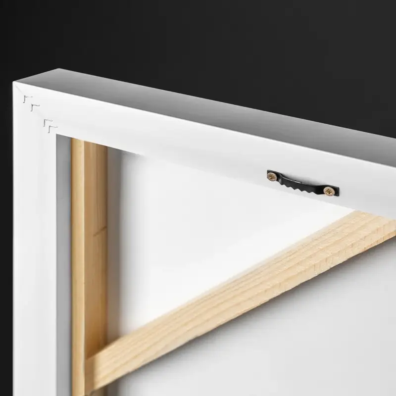 Top Vente Bloemenschilderijen acryl op canvas met lijst "Bloemrijke tederheid" - 120/80 wit frame