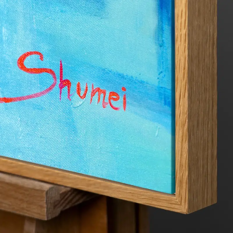 Vente Directe Schilderij met lijst "Jachten en Haven" Originele wanddecoratie woonkamer - 120x80 Natur Holz Rahmen