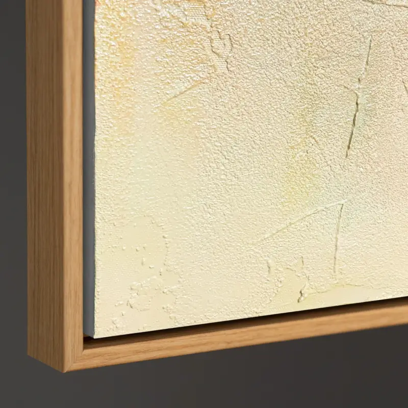 Abstract Geometrisch Schilderij op Canvas – Handgeschilderde Moderne Wandkunst - 120x80 frame met houtlook Prix Réduit