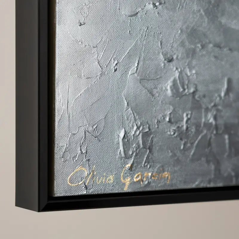 Vente Flash Handgeschilderd acryl schilderij van een vis met lijst "Magic Fish" Textuur wanddecoratie - 120x80 met zwarte lijst