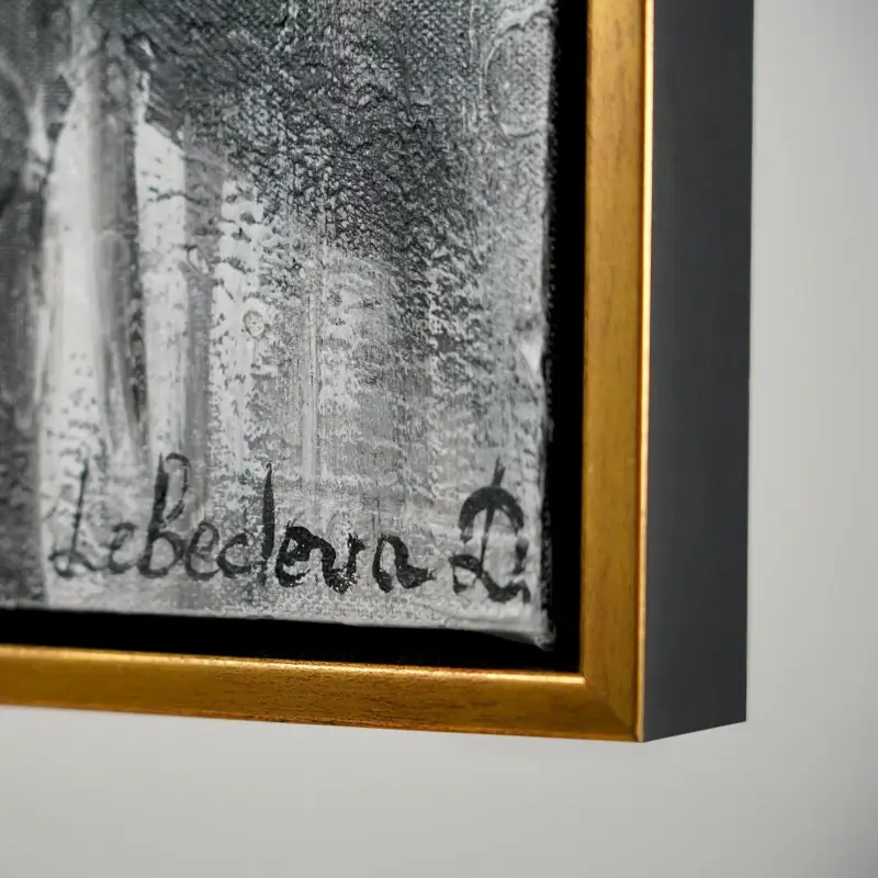 Usine Directe Handgeschilderd moderne acryl schilderijen "Filmstrip" – Uniek Kunstwerk voor Woonkamer - met frame 140x70