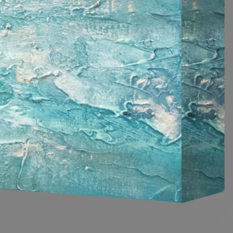 Zeegezicht handgeschilderde acryl schilderijen op canvas "Zeeblauw" 120x80cm - 120x80 ohne Rahmen Acheter En Ligne