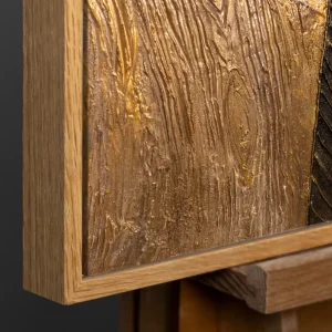 Abstract Geometrisch Schilderij in Aardetinten – Handgeschilderd op Canvas - 120x80 Natur Holz Rahmen Achetez Aujourd’hui