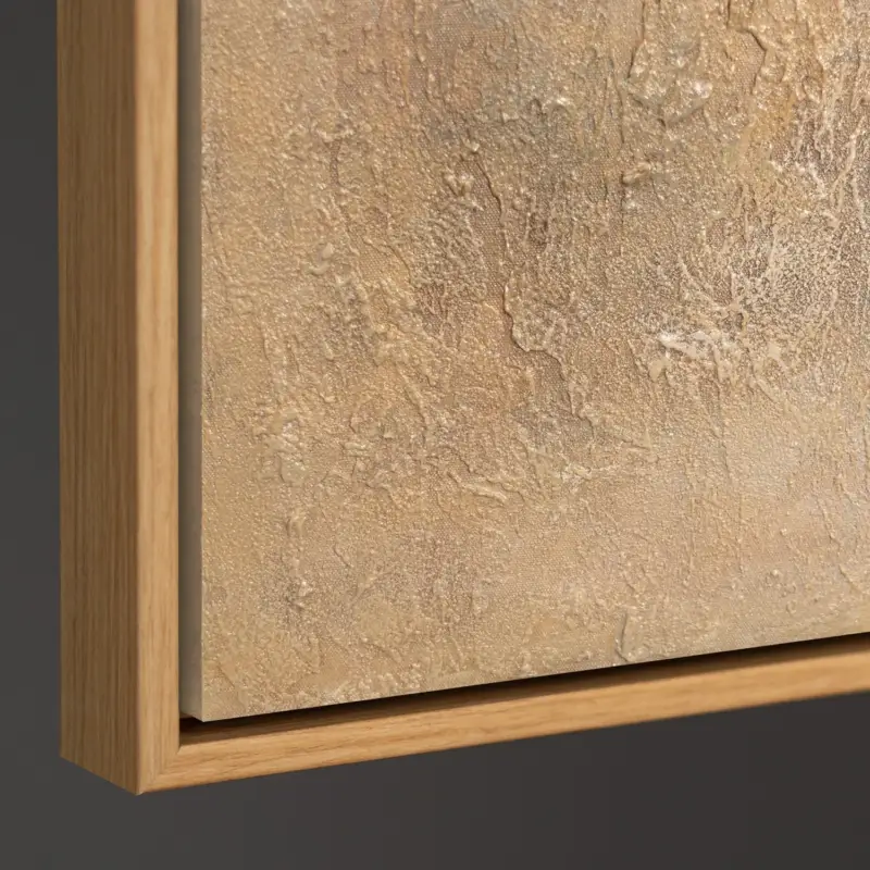 Usine Directe Abstract Landschap Schilderij Op Canvas Handgeschilderd Moderne Wanddecoratie - 140x100 houtlook lijst