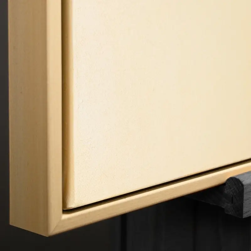 Vente Directe Lijst Acryl Schilderij Moderne Wanddecoratie Woonkamer "Geometrische Illusie" - 180x120 met eikenhouten frame